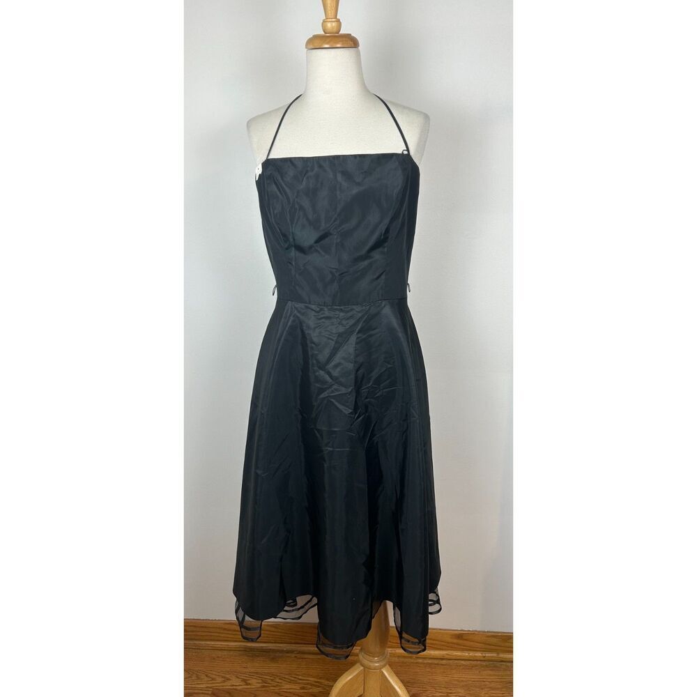 Lazaro Black Halter Prom Evening Gown Party Dress Size 12